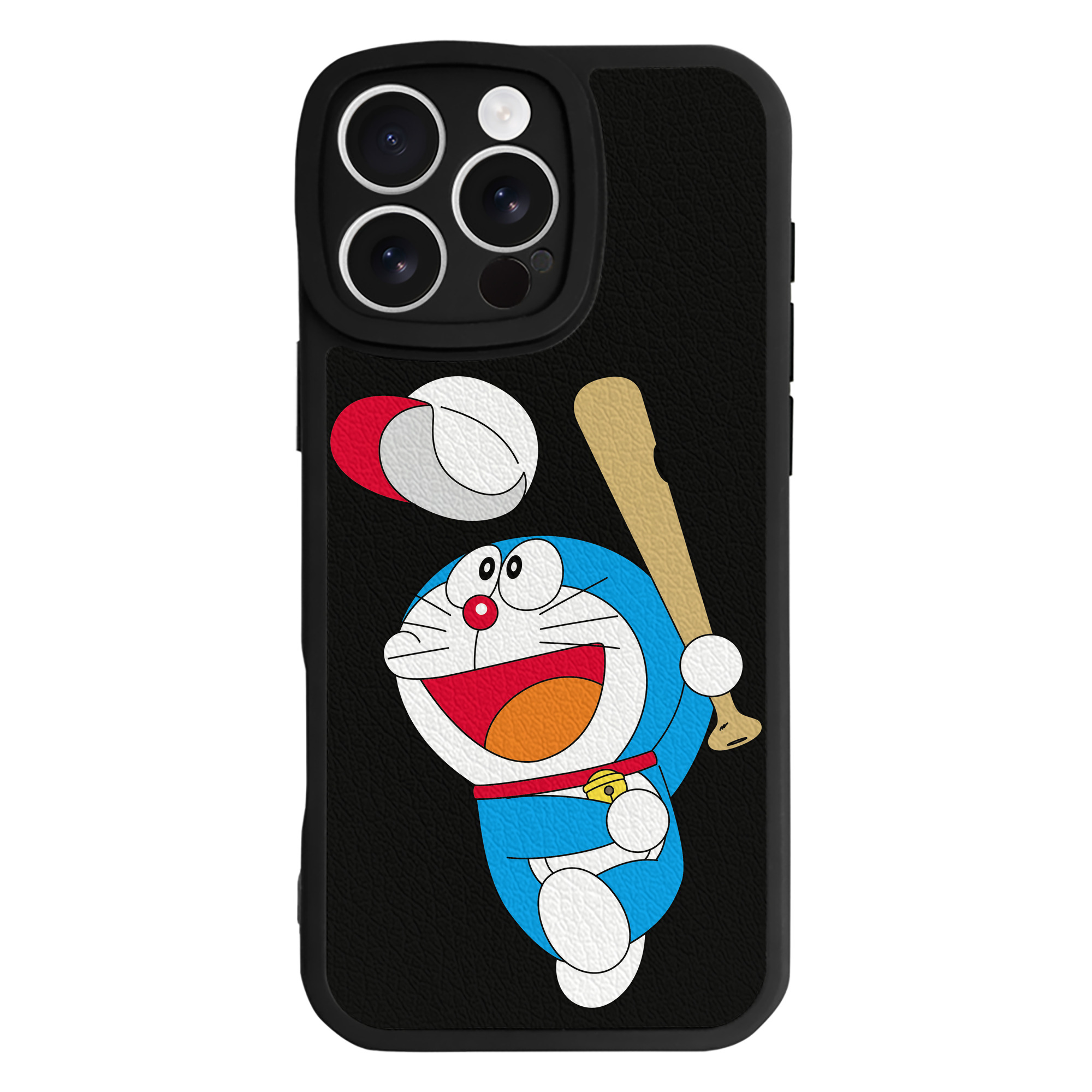 （画像用） ドラえもん Doraemon 【iPhone 16シリーズ対応】シリコンスマホケース（レザー調） 材質：シリコン